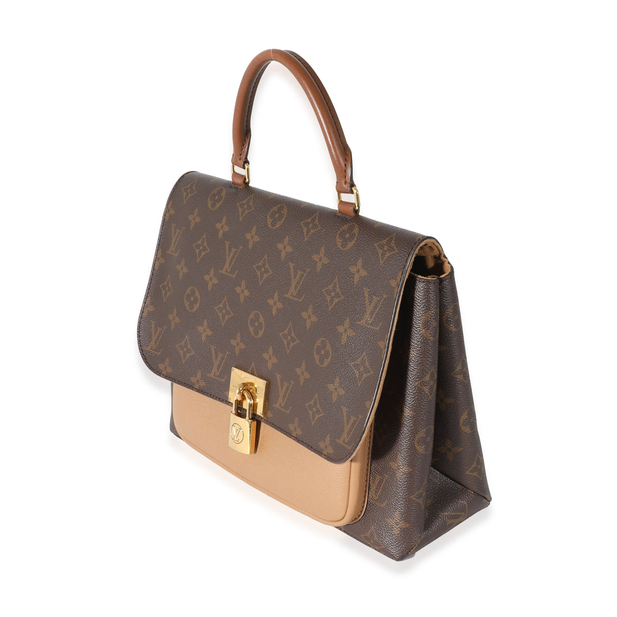 Louis Vuitton Sesame Leather Monogram Canvas Marignan Bag