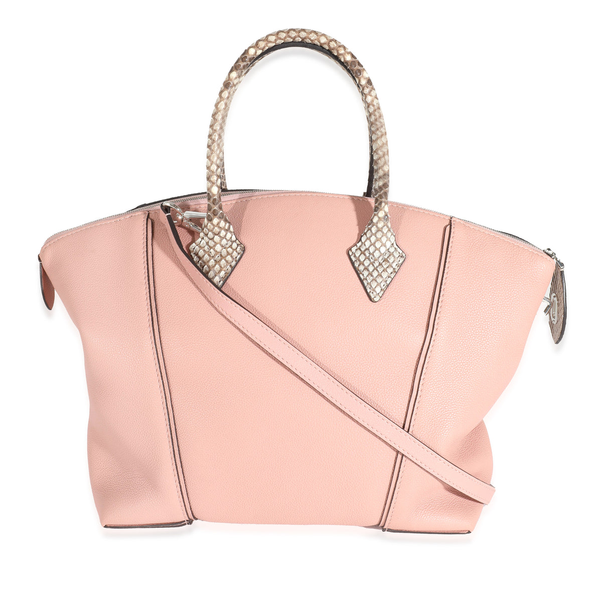 Python Trim Pink Leather Soft Lockit MM