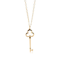 Trefoil Key Pendant Necklace in 18KT Yellow Gold