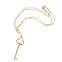 Trefoil Key Pendant Necklace in 18KT Yellow Gold