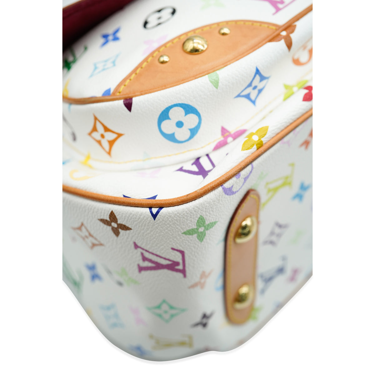 Louis Vuitton x Takashi Murakami White Monogram Multicolore Canvas Rita