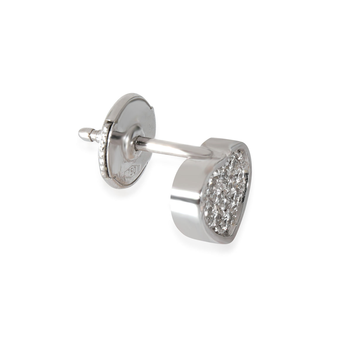 18k White Gold Chopard My Happy Hearts Diamond Single Stud Earring, 0.12ctw