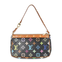 x Takashi Murakami Black Multicolore Canvas Pochette Accessoires