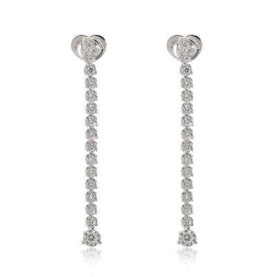 Roberto Coin Cento Tulip  Drop Diamond Earrings in 18k White Gold 4 1/5 Ctw fv