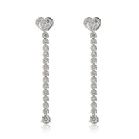 Roberto Coin Cento Tulip  Drop Diamond Earrings in 18k White Gold 4 1/5 Ctw fv
