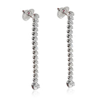 Roberto Coin Cento Tulip  Drop Diamond Earrings in 18k White Gold 4 1/5 Ctw sv
