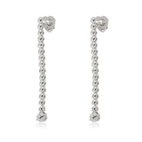 Cento Tulip  Drop Diamond Earrings in 18k White Gold 4 1/5 Ctw