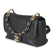 Chanel Black Quilted Caviar Small City Walk Flap Bag