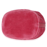 Pink Velvet Matelassé GG Marmont Bucket Bag