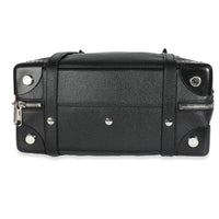 Black Leather Weekender Mini Suitcase