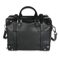 Black Leather Weekender Mini Suitcase