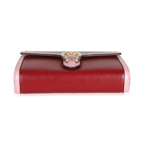 Pink White Leather Dionysus Chain Wallet