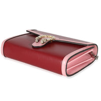 Pink White Leather Dionysus Chain Wallet