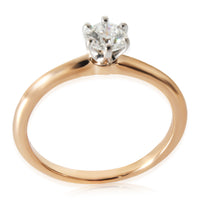 Diamond Engagement Ring in 18k Pink Gold/Platinum F IF 0.3 CTW