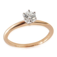 Diamond Engagement Ring in 18k Pink Gold/Platinum F IF 0.3 CTW