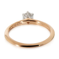 Diamond Engagement Ring in 18k Pink Gold/Platinum F IF 0.3 CTW