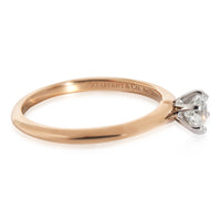 Diamond Engagement Ring in 18k Pink Gold/Platinum F IF 0.3 CTW