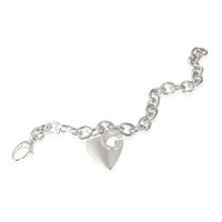 GG Cutout Heart Charm Bracelet in Sterling Silver