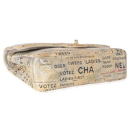 Limited Edition Graffiti Newspaper Print Medium Double Flap Bag