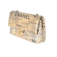 Limited Edition Graffiti Newspaper Print Medium Double Flap Bag