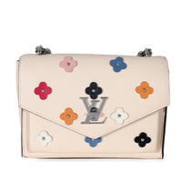 Louis Vuitton White Leather Mylockme Fleurs BB