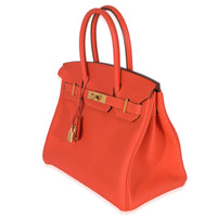 Hermes Orange Poppy Togo Birkin 30 GHW