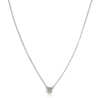 Elsa Peretti Diamond By The Yard Single Diamond Pendant in Silver