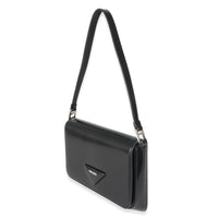 Black Brushed Leather Shoulder Bag