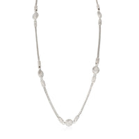 5 Station Diamond Necklace in Sterling Silver 1.20 CTW