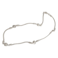5 Station Diamond Necklace in Sterling Silver 1.20 CTW