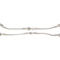 5 Station Diamond Necklace in Sterling Silver 1.20 CTW