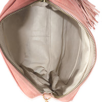 Pink Suede Bijoux Chain Camera Bag