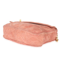 Pink Suede Bijoux Chain Camera Bag