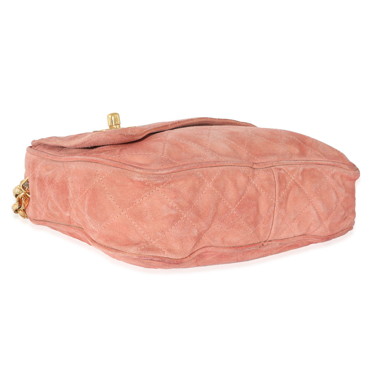 Pink Suede Bijoux Chain Camera Bag