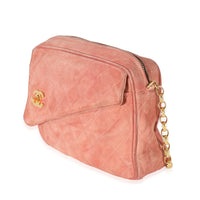 Pink Suede Bijoux Chain Camera Bag