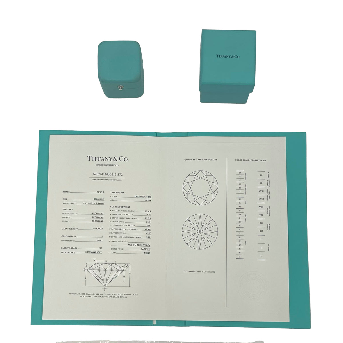 0.4 ct Round Diamond Tiffany Setting Engagement Ring