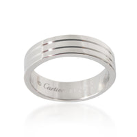 Vendome Louis Cartier Wedding Band in 18K White Gold