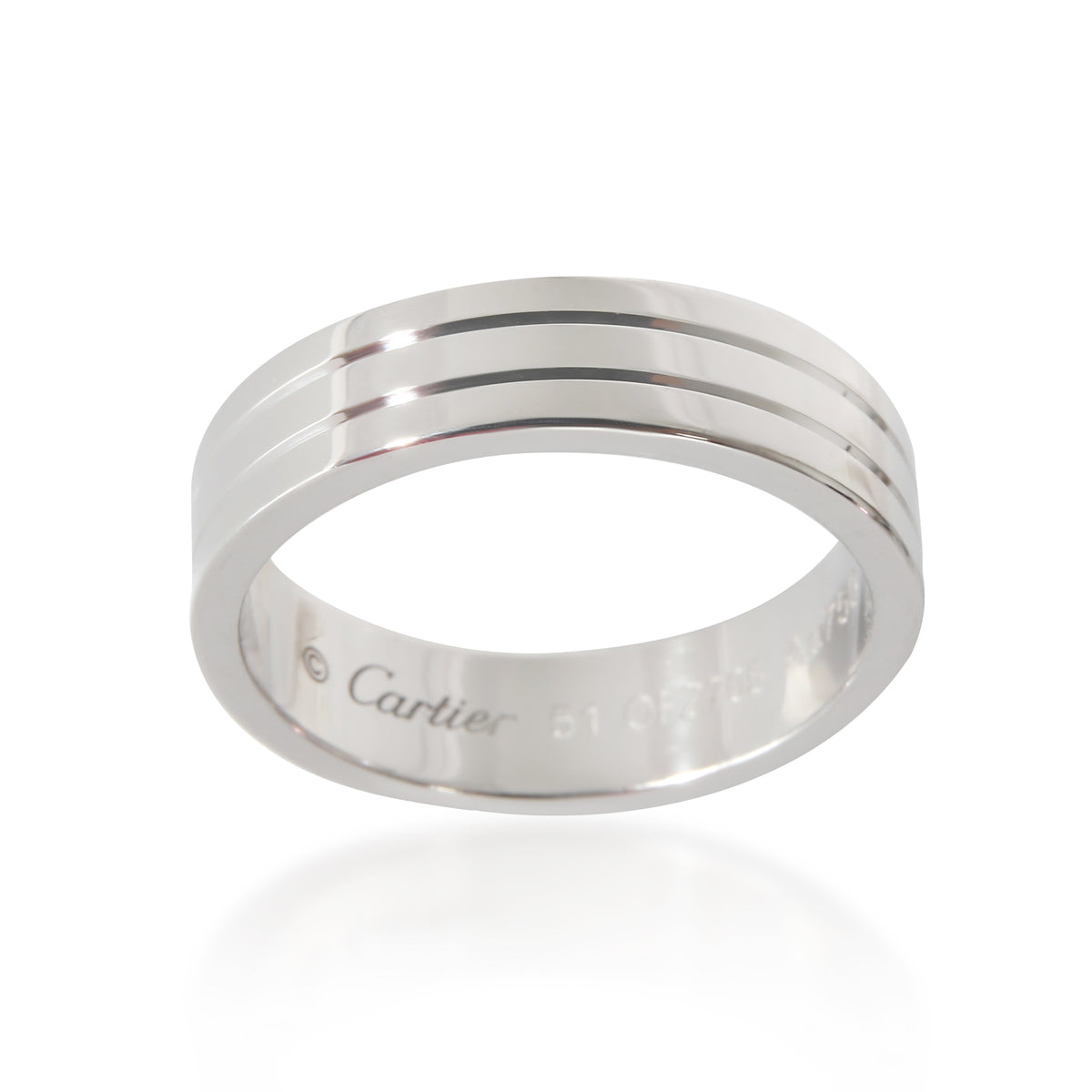 Vendome Louis Cartier Wedding Band (White Gold)