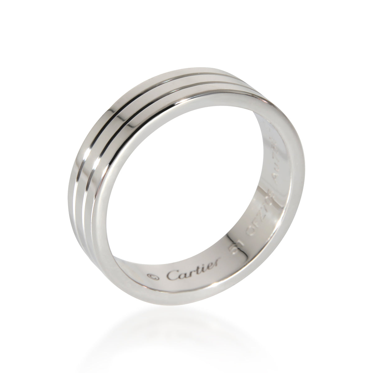 Vendome Louis Cartier Wedding Band (White Gold)