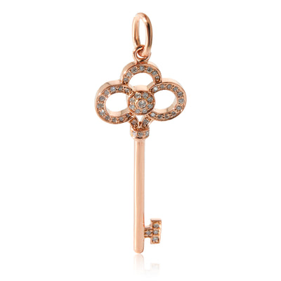 Key Pendant in 18K Rose Gold 0.11 CTW