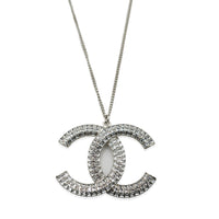 2016 CC Strass Silver Tone Pendant On Chain