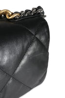 Black Shiny Lambskin Chanel 19 Flap Bag