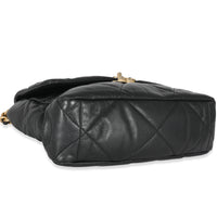 Black Shiny Lambskin Chanel 19 Flap Bag