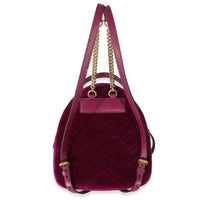 Purple Matelasse Velvet Marmont Backpack