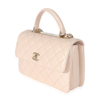 Pink Quilted Lambskin Medium Trendy CC Dual Top Handle Bag