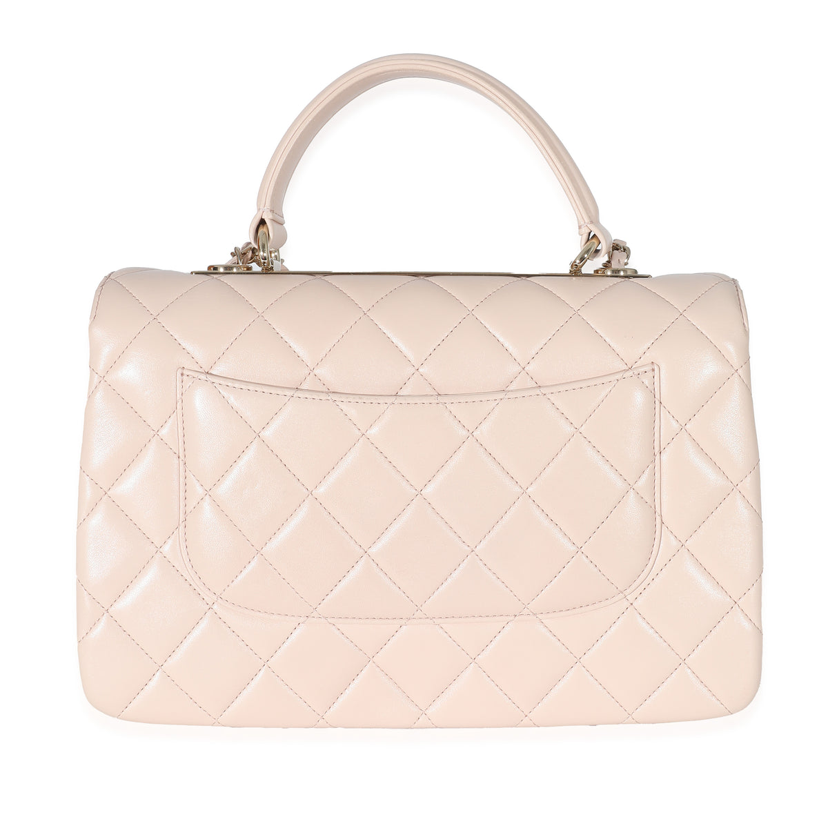 Pink Quilted Lambskin Medium Trendy CC Dual Top Handle Bag
