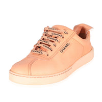 Peach Leather Weekender CC Logo Sneakers