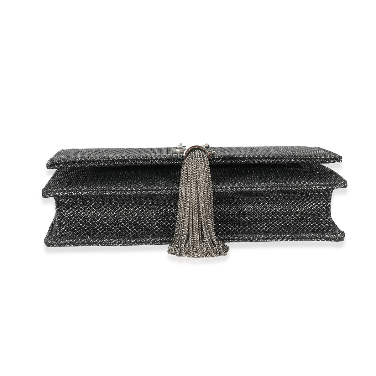 Silver Embossed Kate Tassel Chain Wallet