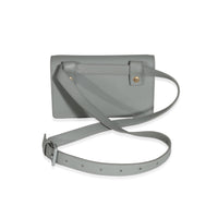 Grey Calfskin Saddle Belt Pouch