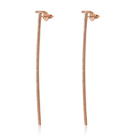 Tiffany T Elongated Wire Bar  Earrings in 18K Rose Gold 0.47 CTW